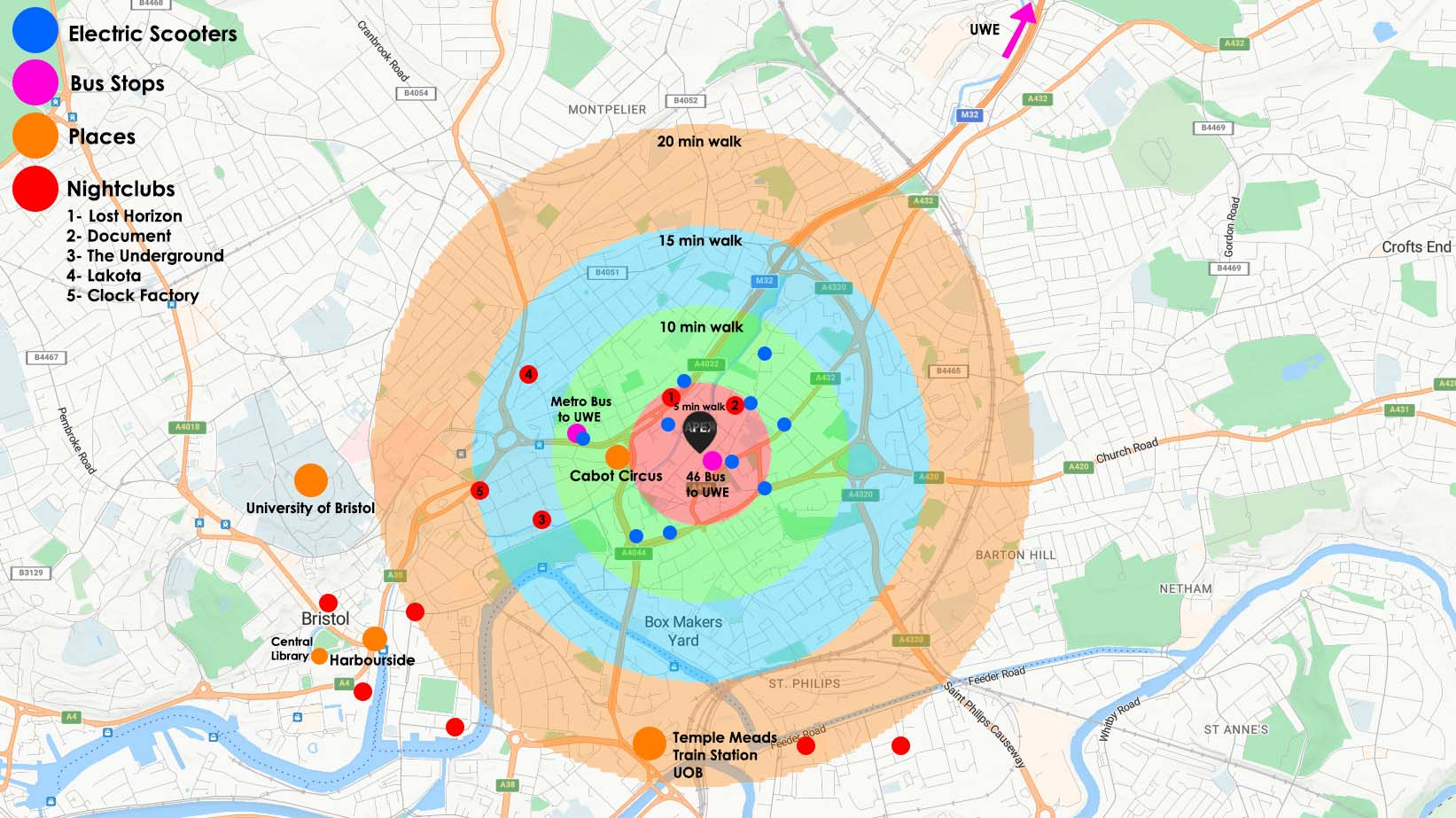 Map of Bristol